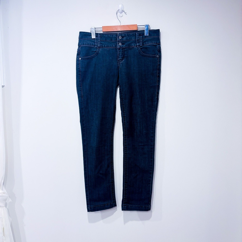 LOLË Organic Cotton Low Rise Skinny Jeans Dark Wash Size 10 Stretch - Picture 5 of 10